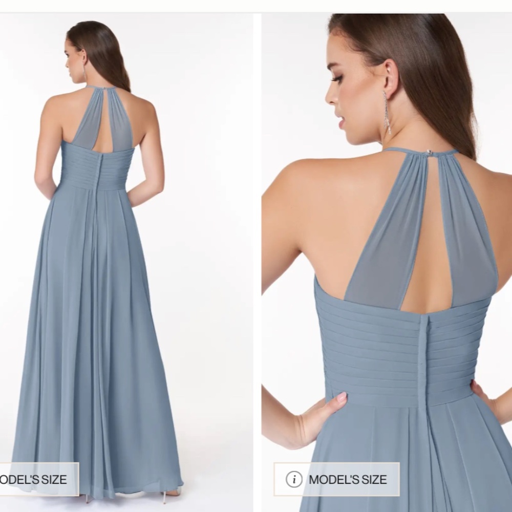 Azazie Ginger bridesmaid dress in dusty blue